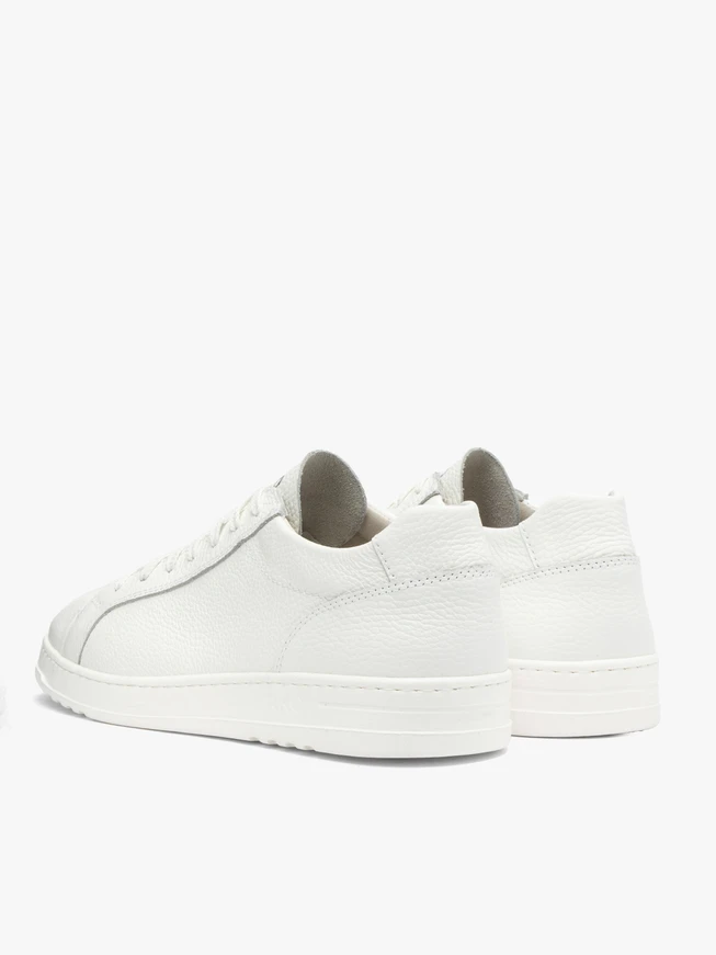 White men’s leather shoes with light sole