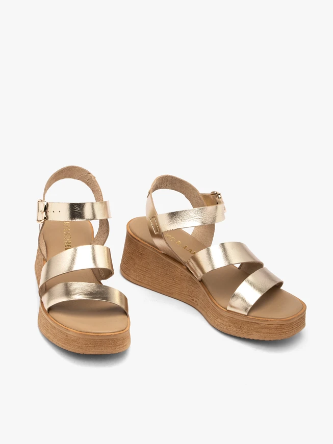 Damen-Sandalen mit Platin-Absatz