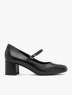 Schwarze Riemchenpumps