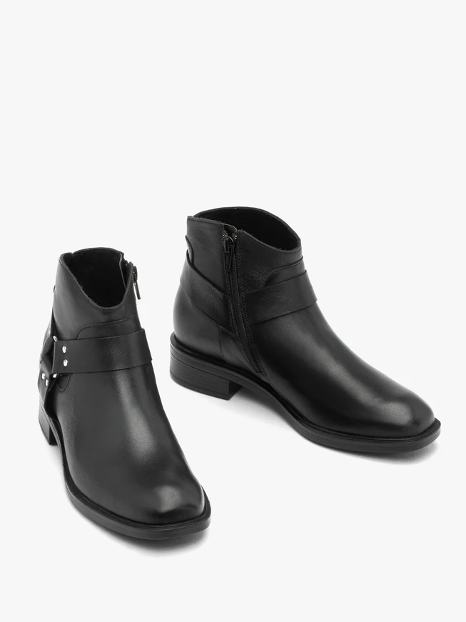 Schwarze Biker-Stiefel