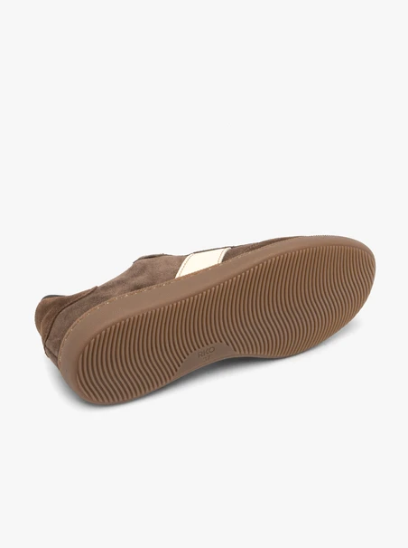 Braune Damen Halbschuhe mit flacher Sohle