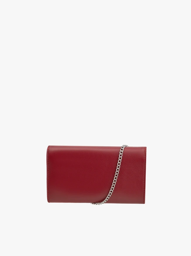 Burgundy clutch bag