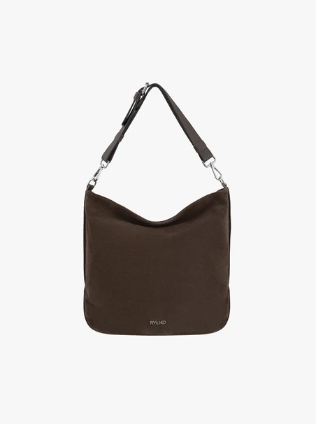 Dunkelbraune, geräumige Lederhandtasche