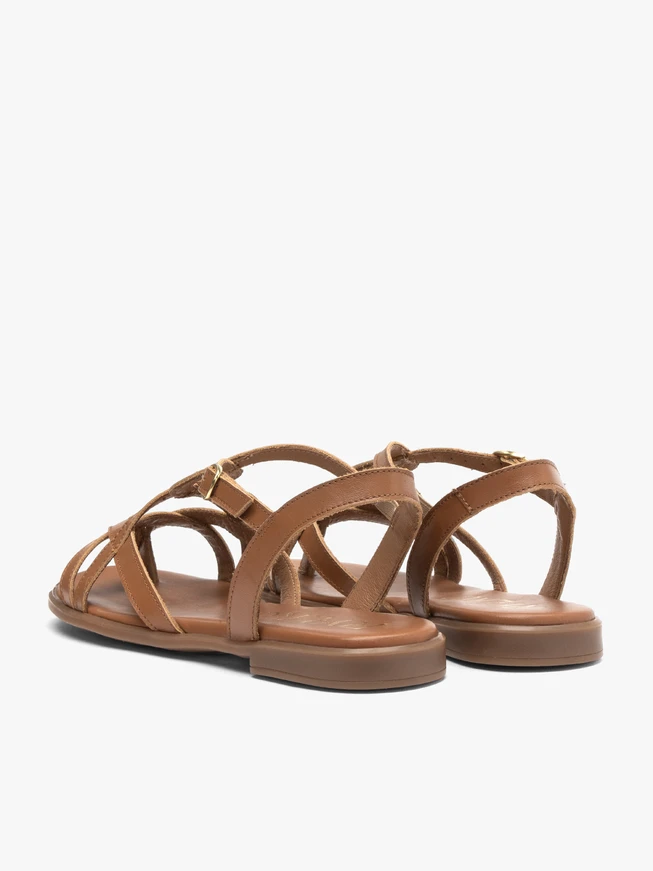 Hellbraune Damen-Sandalen