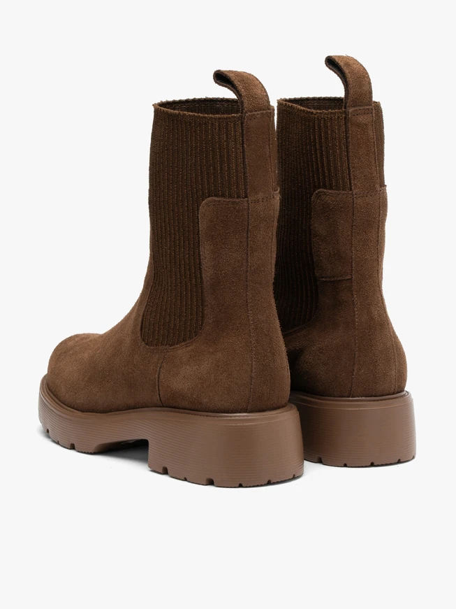 Brown suede Chelsea boots
