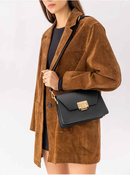 Black small elegant women's bag