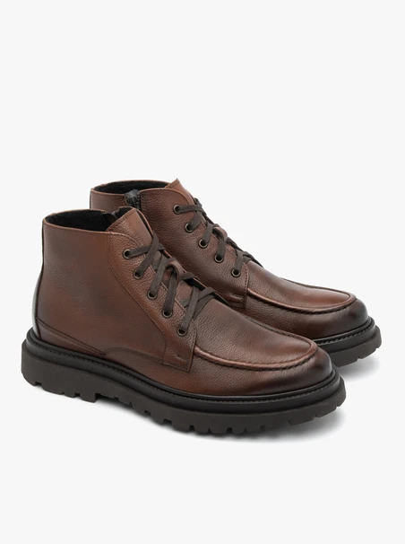 Braune Vollnarbenlederstiefel
