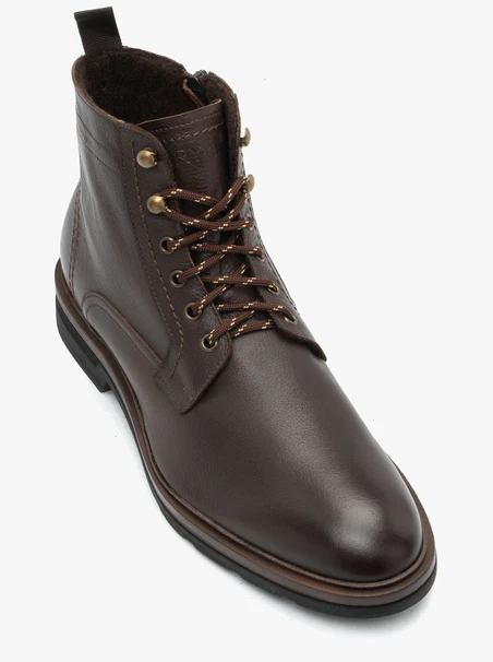 Dunkelbraune Vollnarbenlederstiefel
