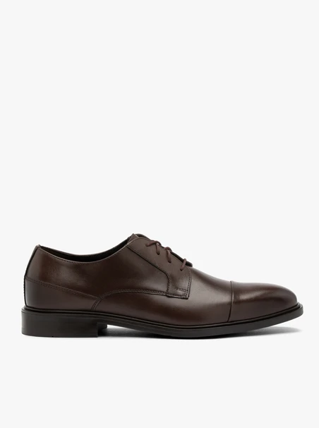 Dunkelbraune Herrenhalbschuhe