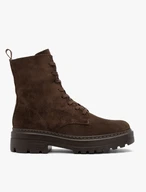 Chocolate brown women’s lace-up boots