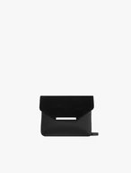 Kleine schwarze Clutch-Tasche mit Kette