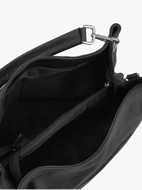 Schwarze Shopper-Tasche aus Leder