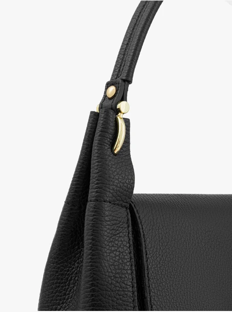 Schwarze elegante mittlere Handtasche