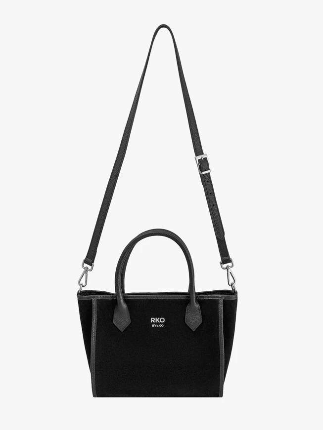 Schwarze große elegante Handtasche