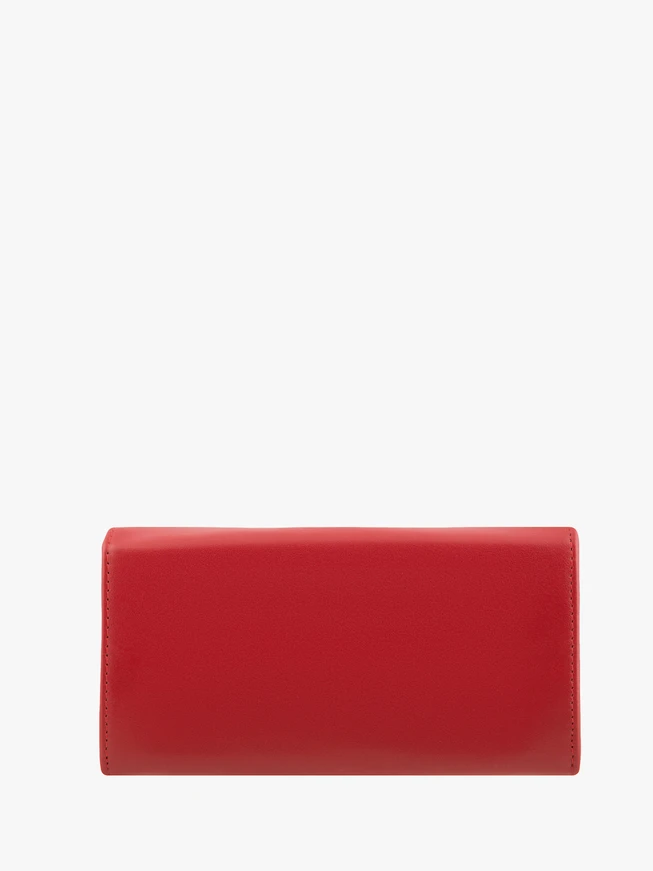 Rote Damenbrieftasche aus Leder