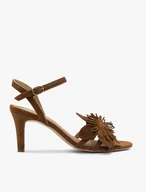 Light brown women’s stiletto sandals