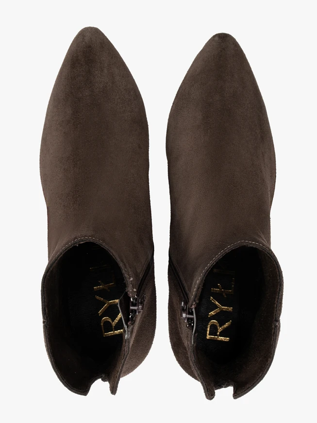 Stöckelschuhe aus braunem Velours