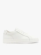 White men’s leather shoes with light sole
