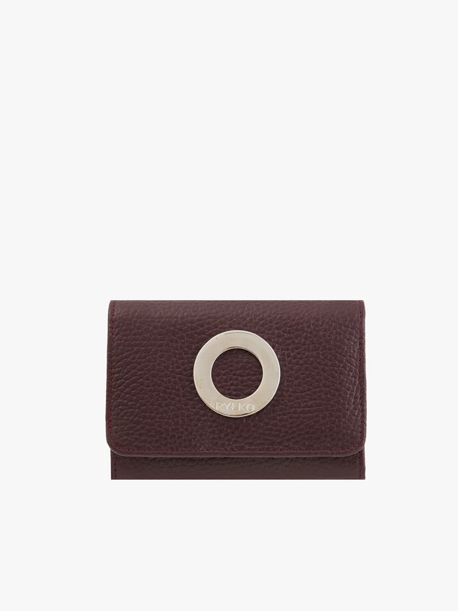 Portemonnaie aus kastanienbraunem Leder