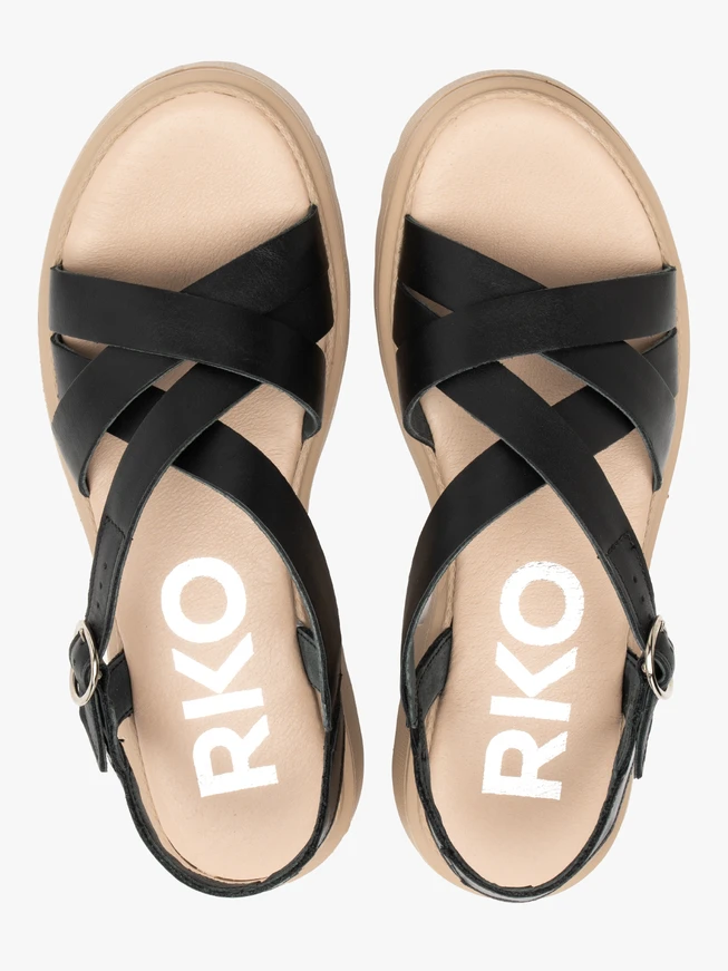 Schwarze Damen Plateausandalen