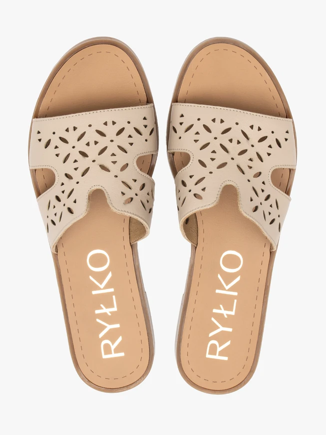 Beige cutout slides