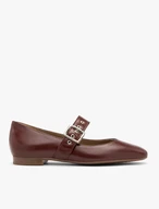 Kastanienbraune Ballerinas für Damen
