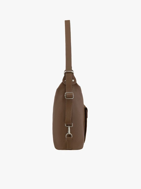 Hellbraune Leder Rucksack Handtasche
