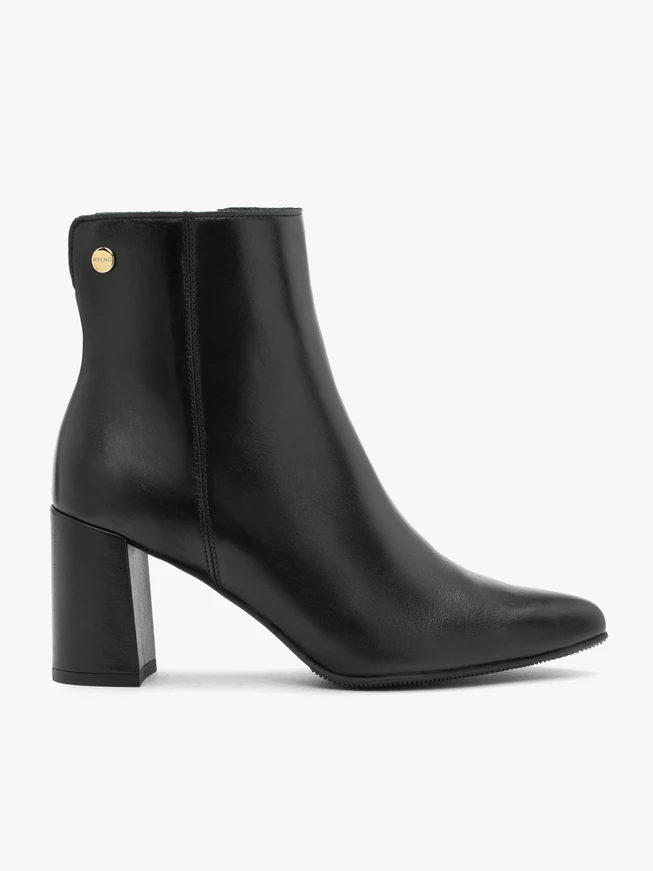 Black Ankle Boots with Block Heel