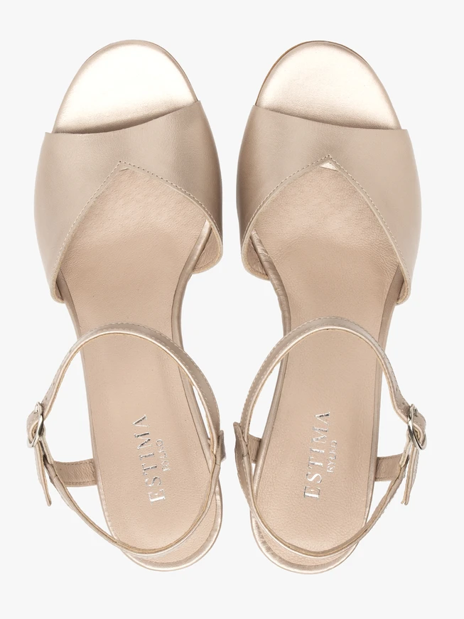 Platinum stiletto sandals