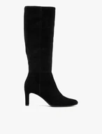 Black suede knee boots stiletto 7.5 cm
