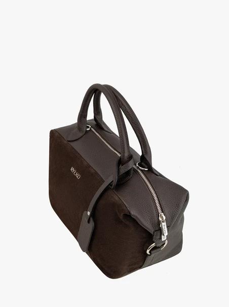 Große weiche Shopper-Tasche in Schokolade