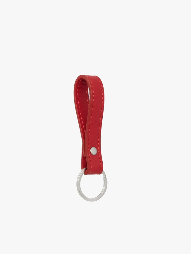 Schlüsselanhänger aus rotem Leder