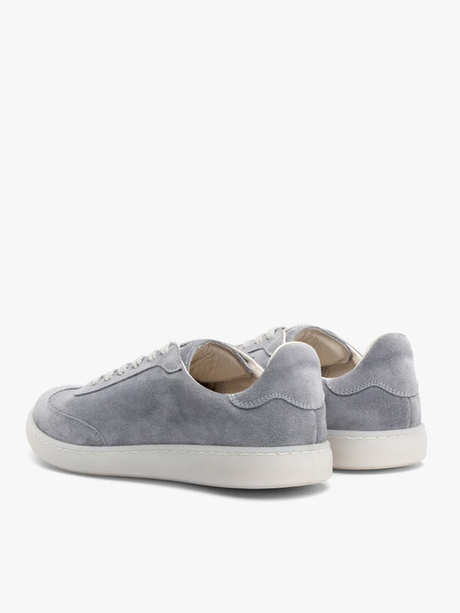 Blaue Veloursleder-Sporthalbschuhe