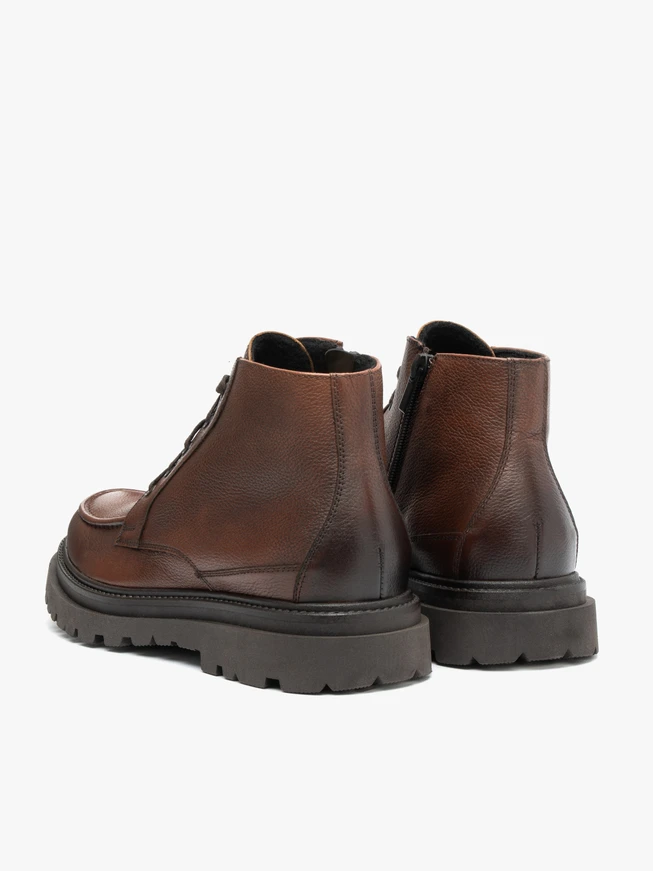 Braune Vollnarbenlederstiefel