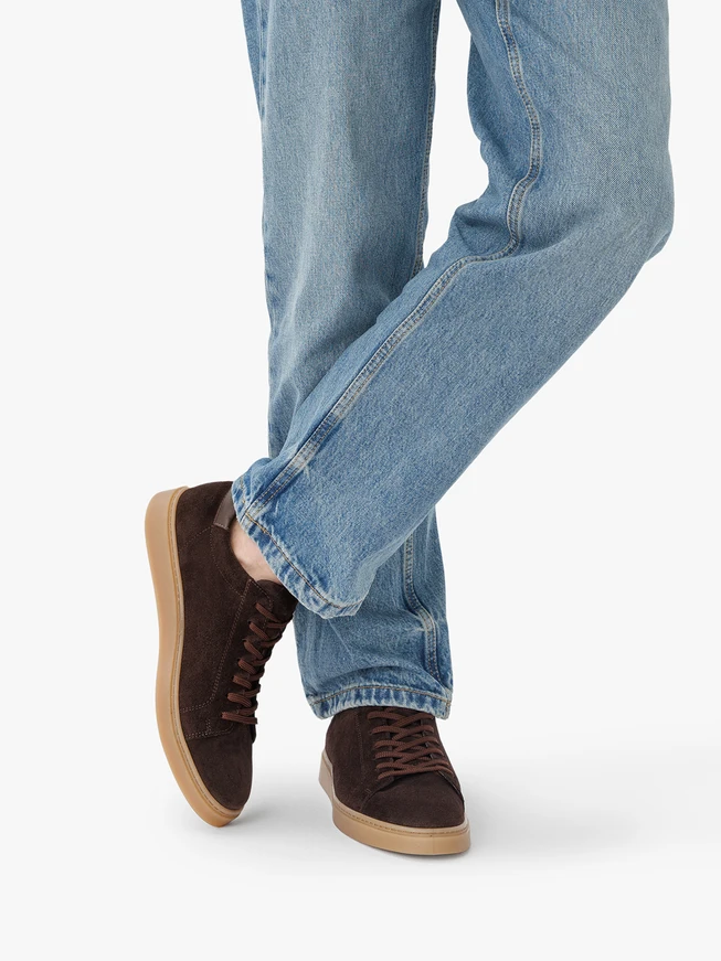 Dunkelbraune Herren Sporthalbschuhe