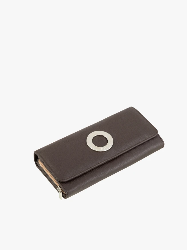 Dark brown leather women’s wallet