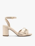 Platinum heeled women’s sandals