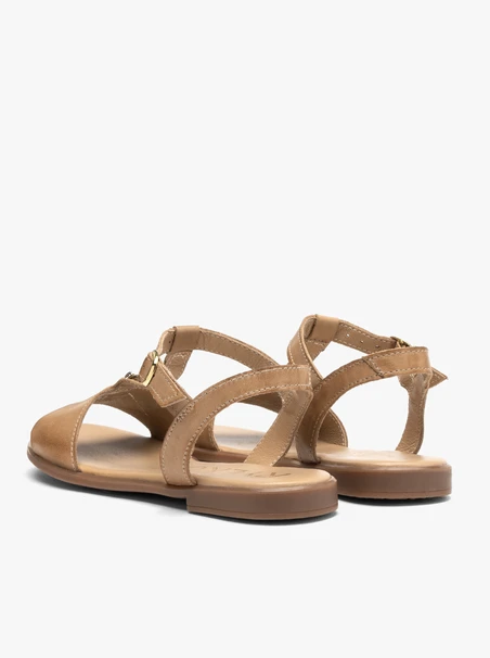 Beige flat women’s sandals