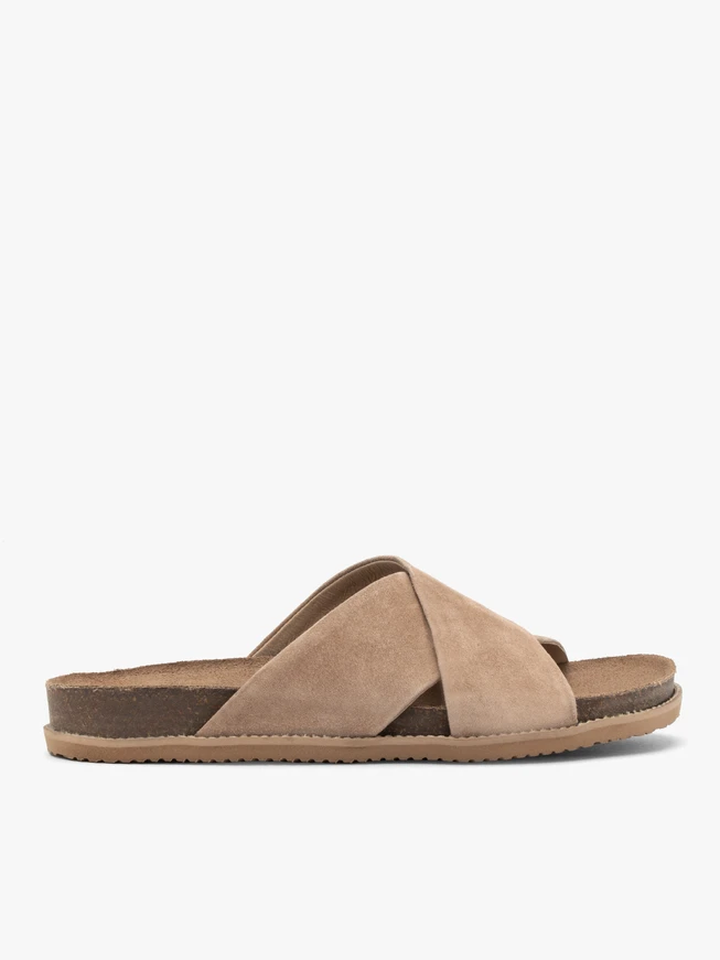 Flache Damen-Flip-Flops in Beige
