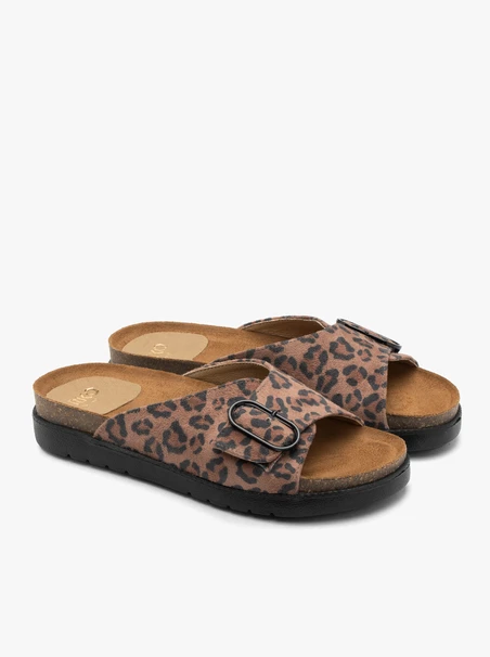 Damen-Flip-Flops mit Leopardenmuster