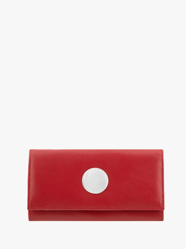 Rote Damenbrieftasche aus Leder