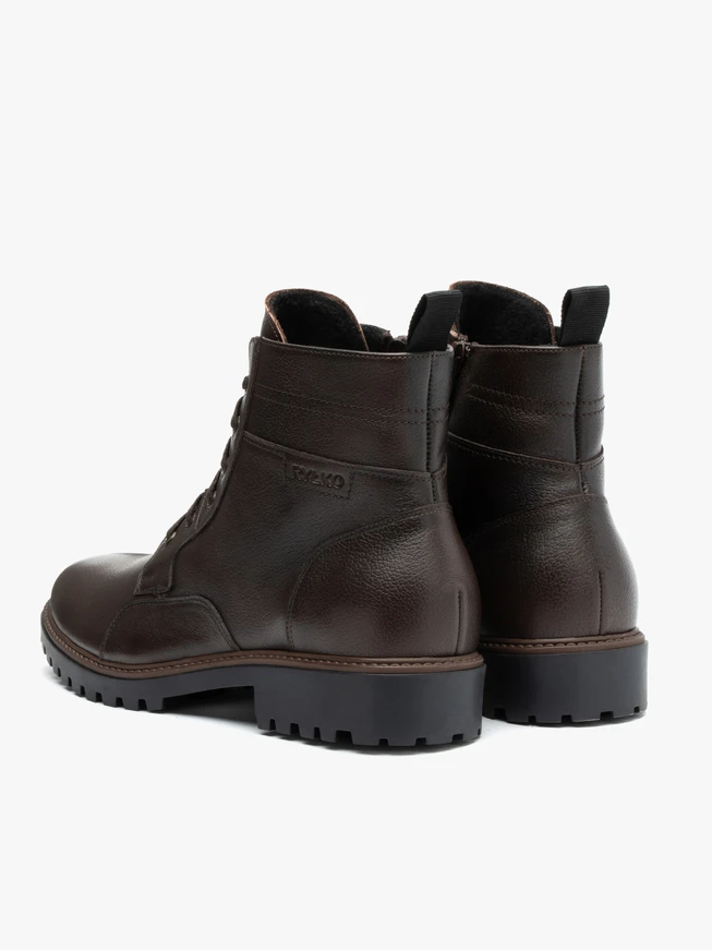 Braune Vollnarbenlederstiefel
