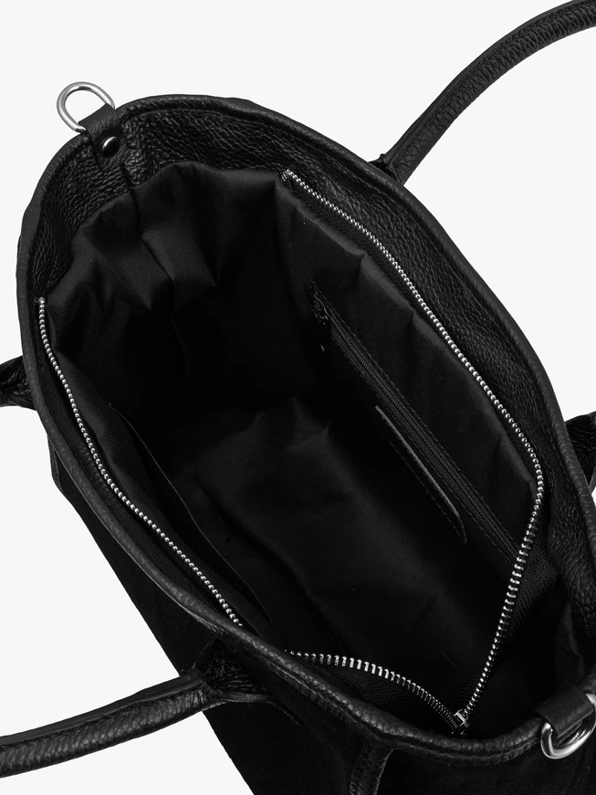 Schwarze große elegante Handtasche