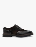 Dunkelbraune Halbschuhe aus Leder