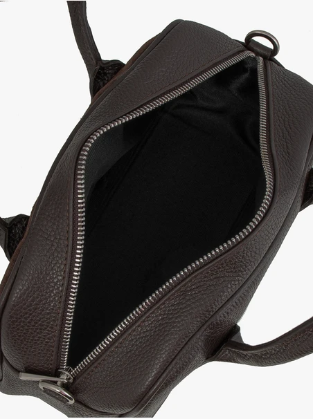 Small Brown Bowling Bag Women’s Leather &amp; Suede