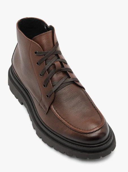 Braune Vollnarbenlederstiefel