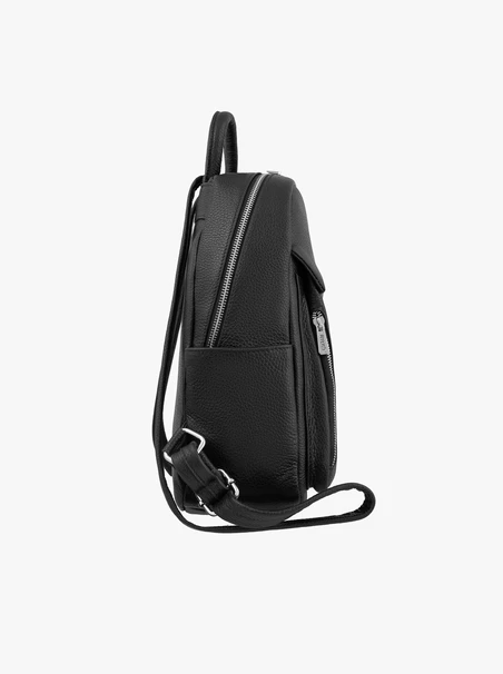 Schwarzer Damen-Rucksack aus Leder