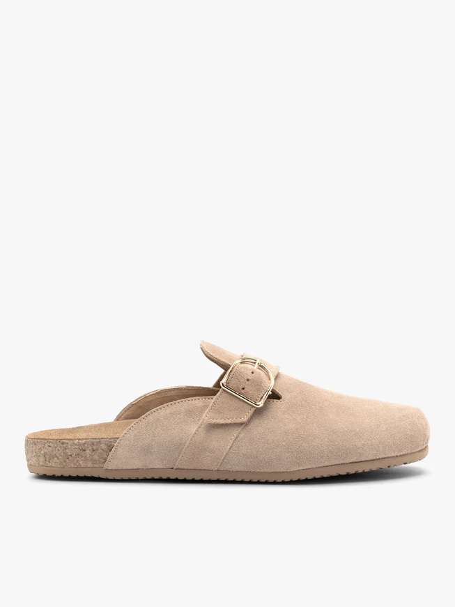 Piaskowe mule damskie