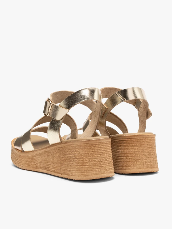 Damen-Sandalen mit Platin-Absatz