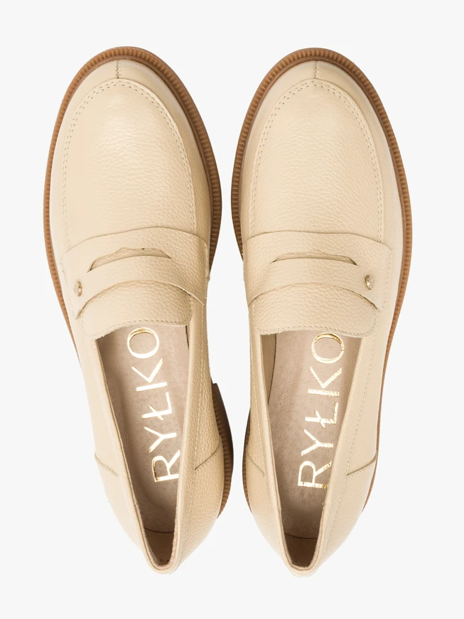 Beige Mokassins für Frauen
